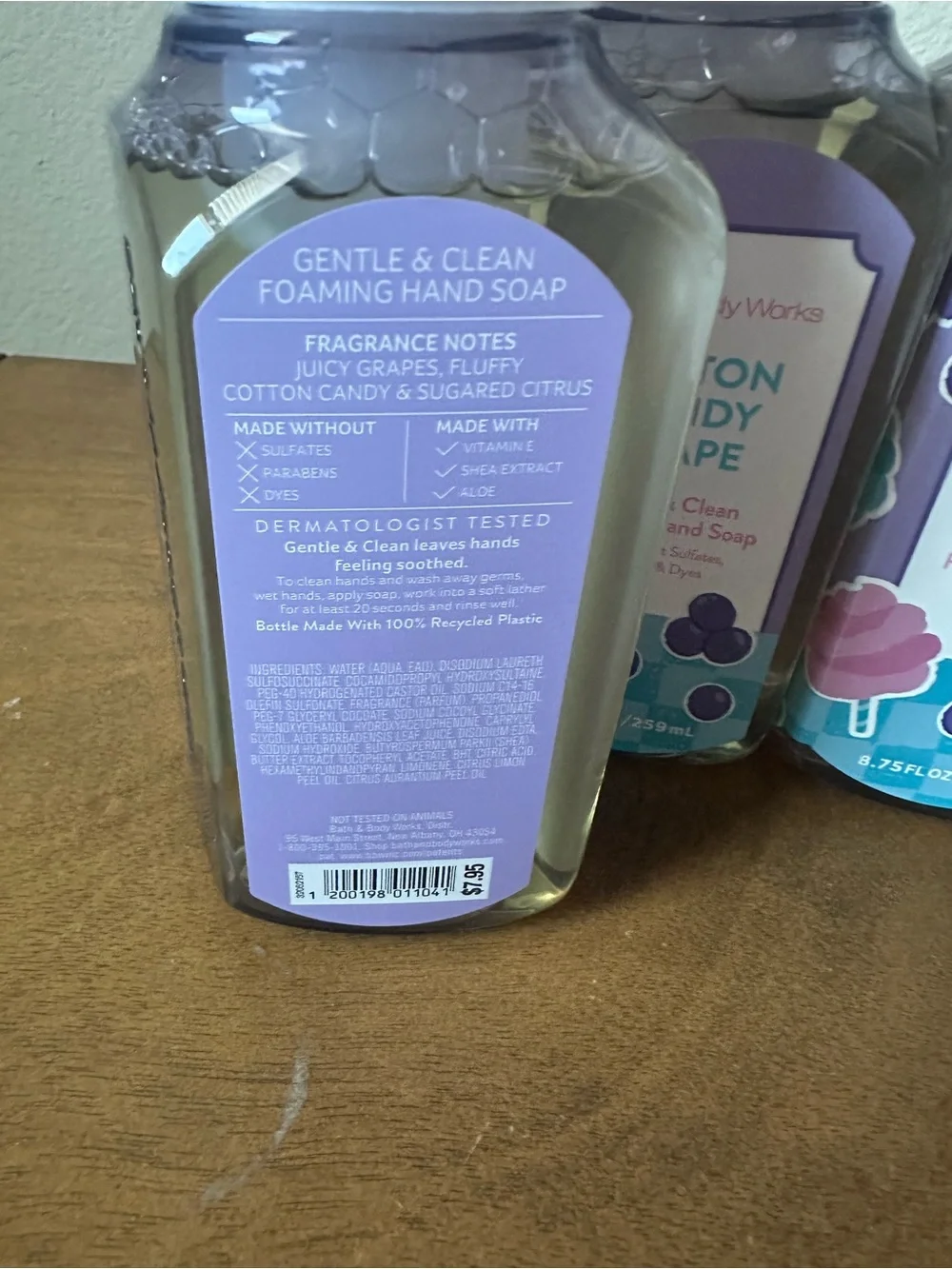 X3 Bath & Body Works Cotton Candy Grape Foaming Hand Soaps NEW